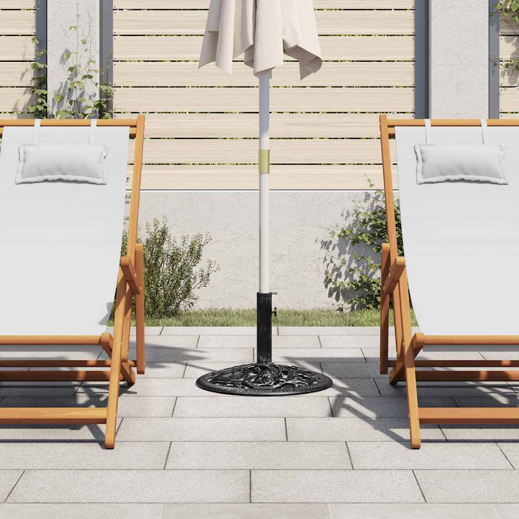 Vidaxl Parasol Foot 48x48x33 cm en fonte noire