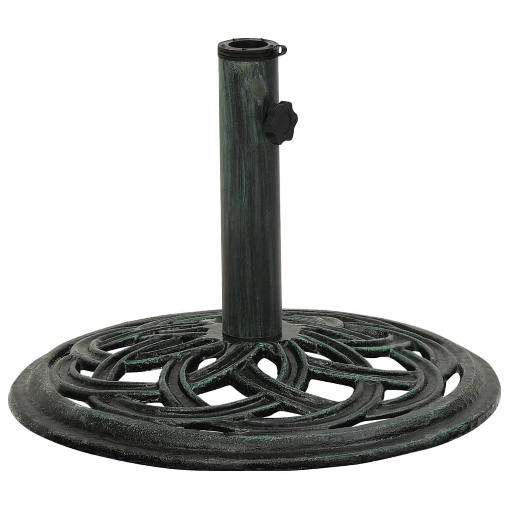 Vidaxl Parasol Foot 44x44x31 cm en fonte vert