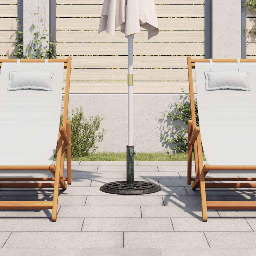 Vidaxl Parasol Foot 44x44x31 cm en fonte vert