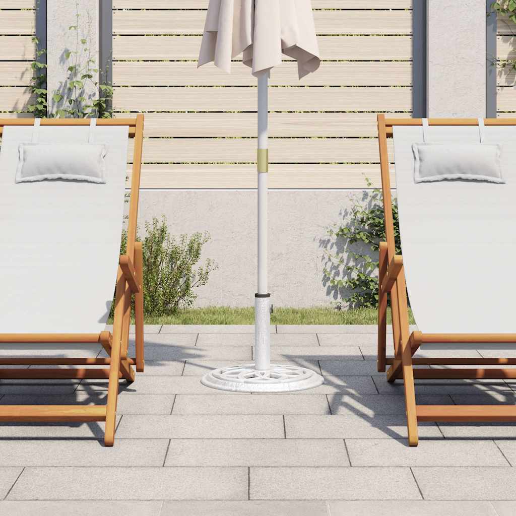 Vidaxl Parasol Foot 44x44x31 cm en fonte blanche