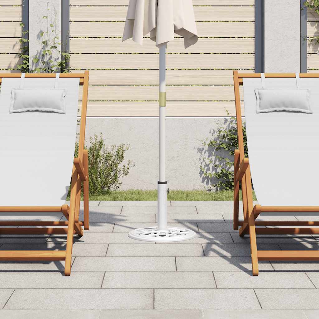 Vidaxl Parasol Foot 40x40x32 cm en fonte blanche