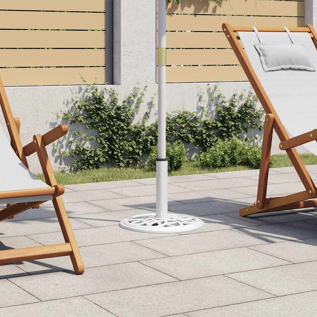 Vidaxl Parasol Foot 40x40x32 cm en fonte blanche