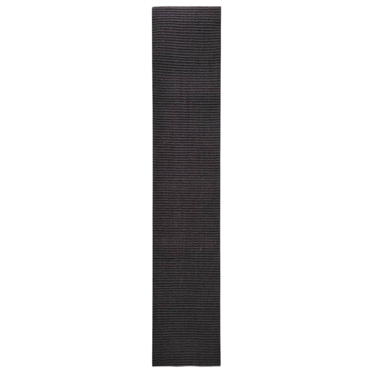 Tapis vidaxl 66x350 cm noire de sisal naturel