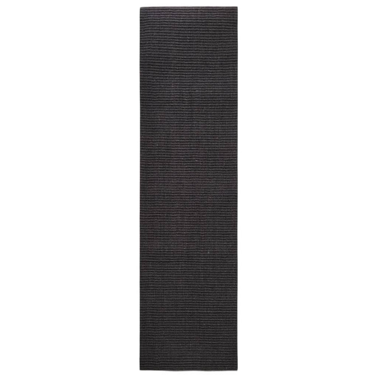 Vidaxl RAG 80x300 cm Natural Sisal Black