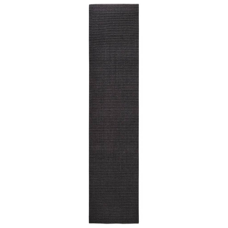 Vidaxl RAG 80x350 cm Natural Sisal Black