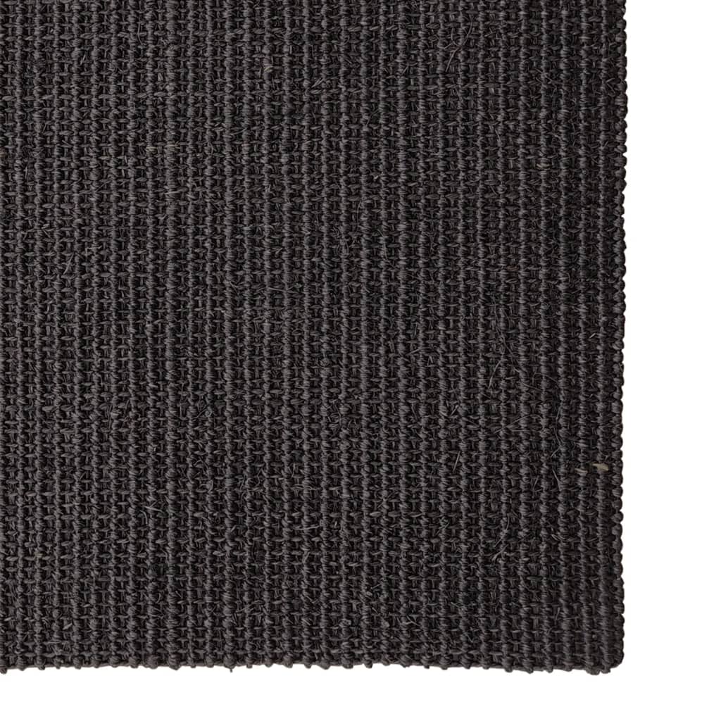 Vidaxl RAG 80x350 cm Natural Sisal Black