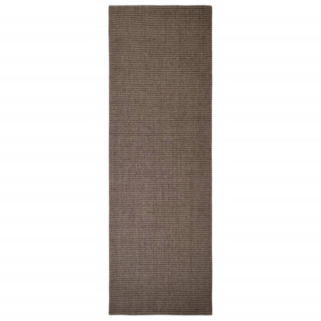 Tapis vidaxl 66x200 cm Brown de sisal naturel