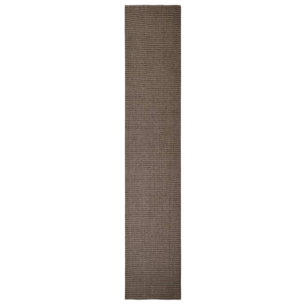 Tapis vidaxl 66x350 cm Brown de sisal naturel