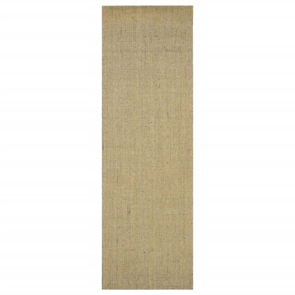Vidaxl Rug 80x250 cm Green de sisal naturel