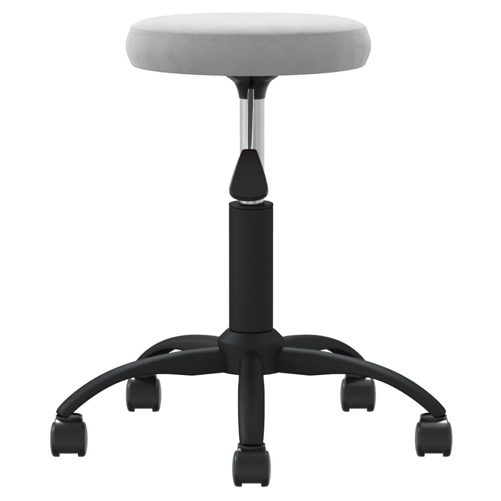 Vidaxl Massage Tabouret en velours gris clair