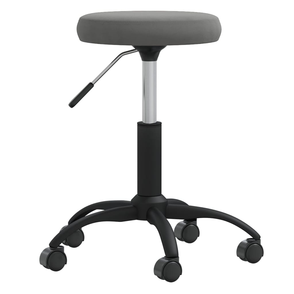 Vidaxl Massage Tabouret en velours gris foncé