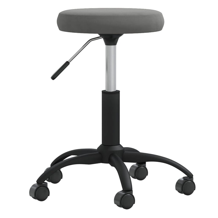 Vidaxl Massage Tabouret en velours gris foncé