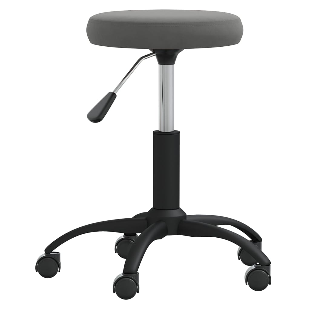 Vidaxl Massage Tabouret en velours gris foncé