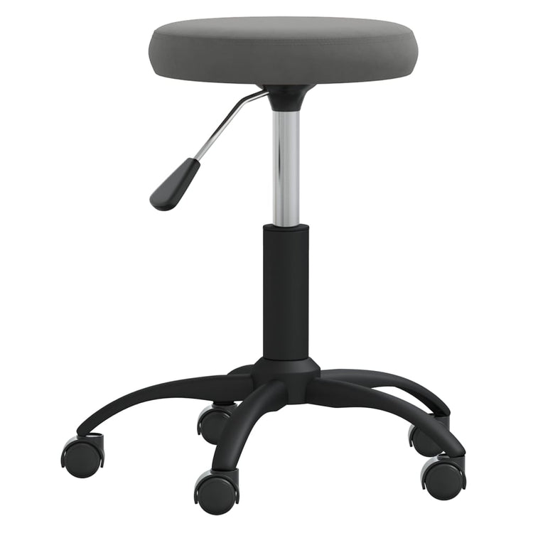 Vidaxl Massage Tabouret en velours gris foncé