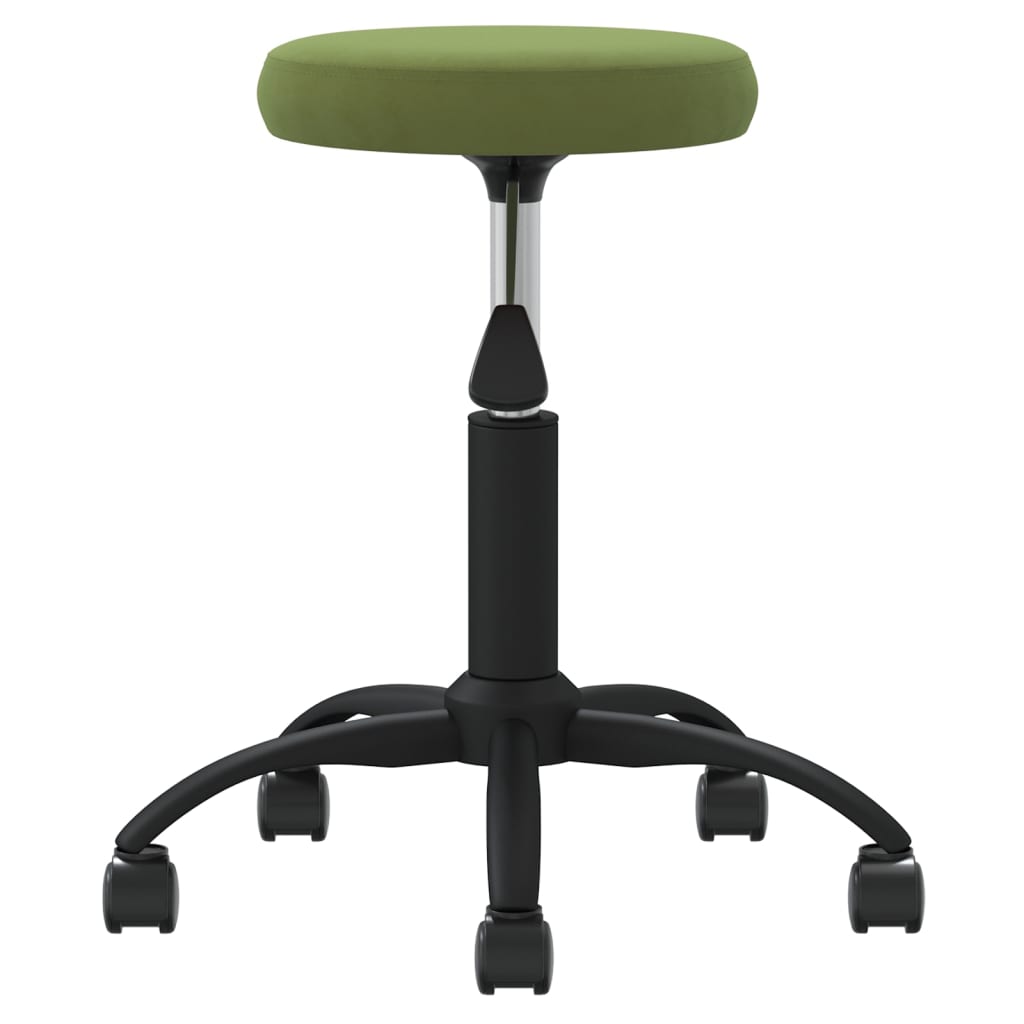 Vidaxl Massage Tabouret en velours vert clair