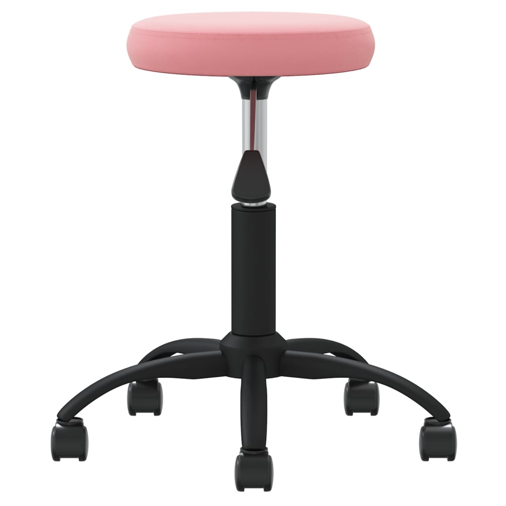 Vidaxl Massage Tabouret en velours rose
