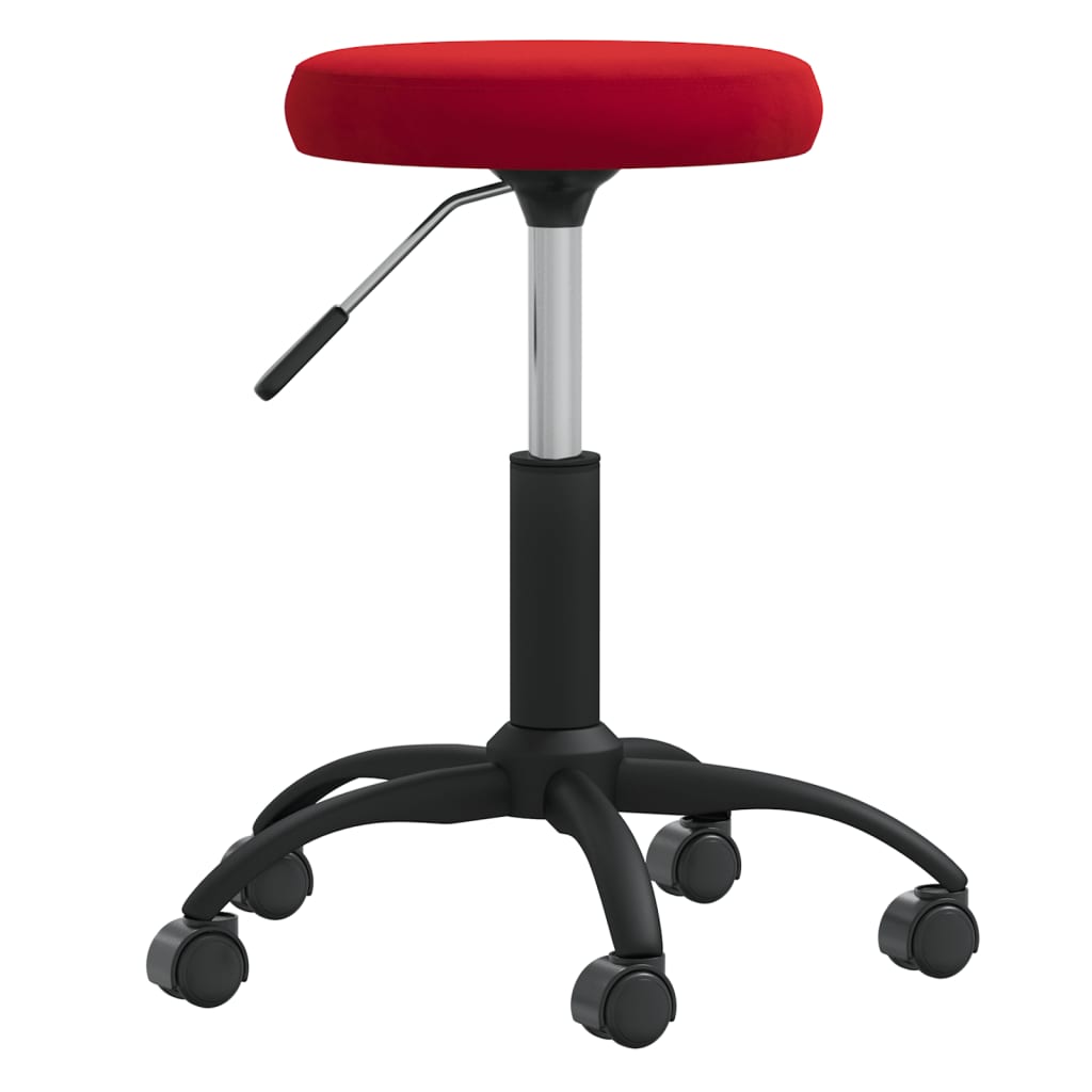Vidaxl Massage Tabouret VELVET VIN RED
