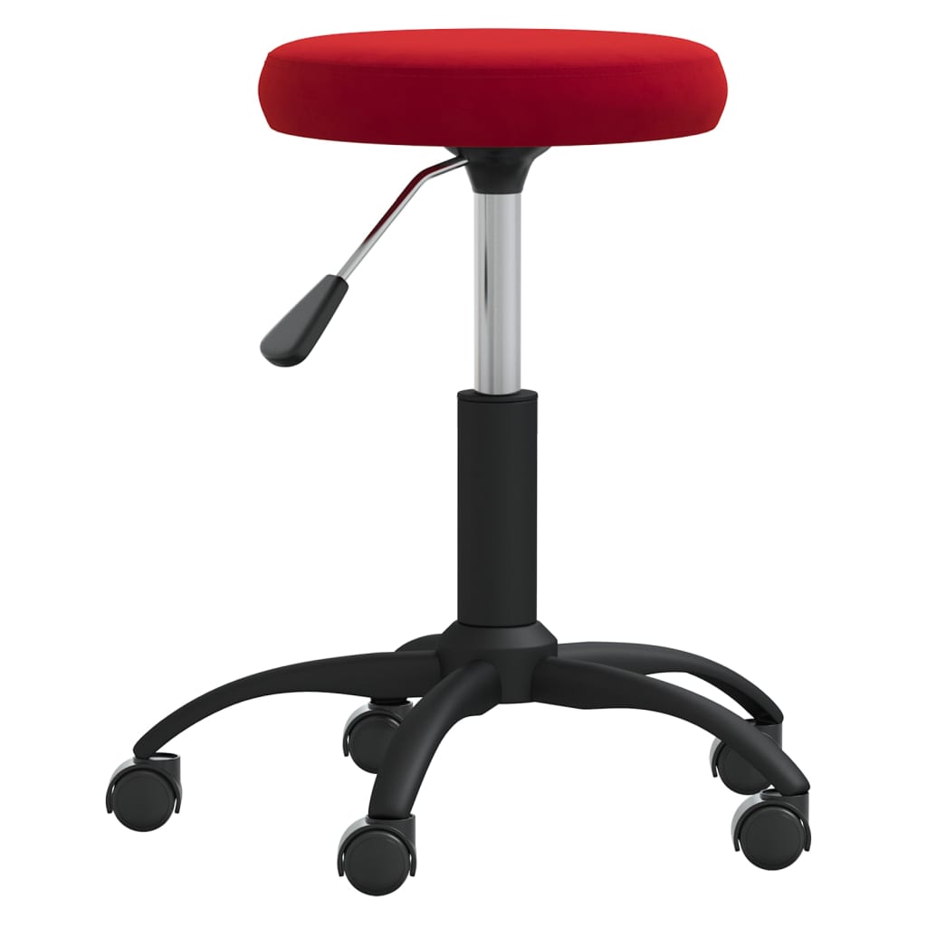 Vidaxl Massage Tabouret VELVET VIN RED
