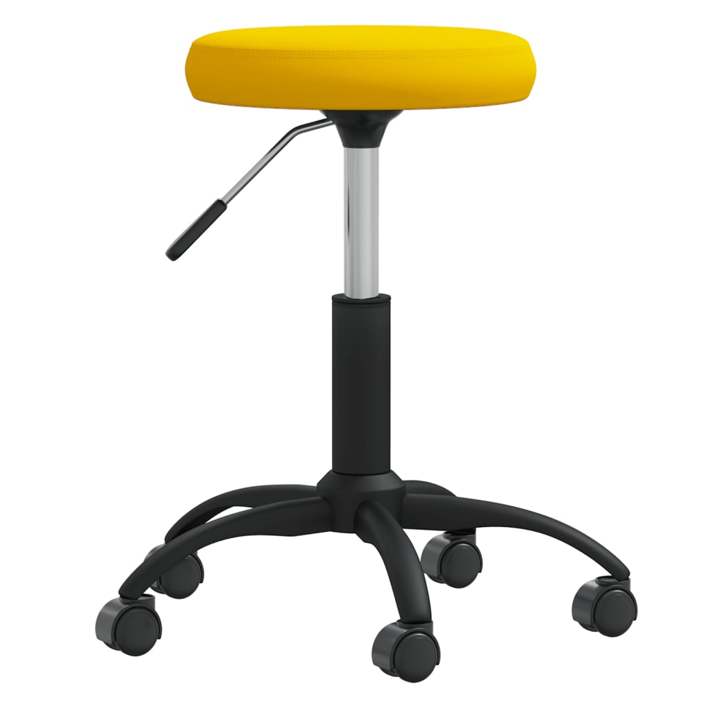 Vidaxl Massage Tabouret velours jaune