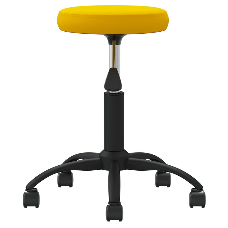 Vidaxl Massage Tabouret velours jaune