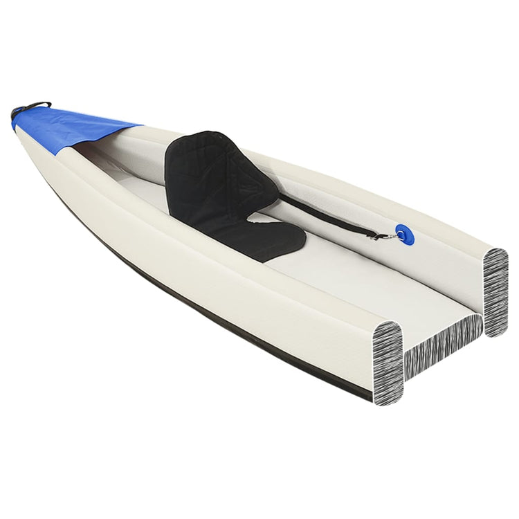 Vidaxl kayak gonflable 424x81x31 cm bleu polyester