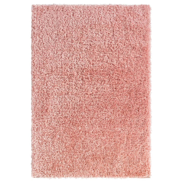 Tapis vidaxl Pile haut hirsute 50 mm 160x230 cm rose