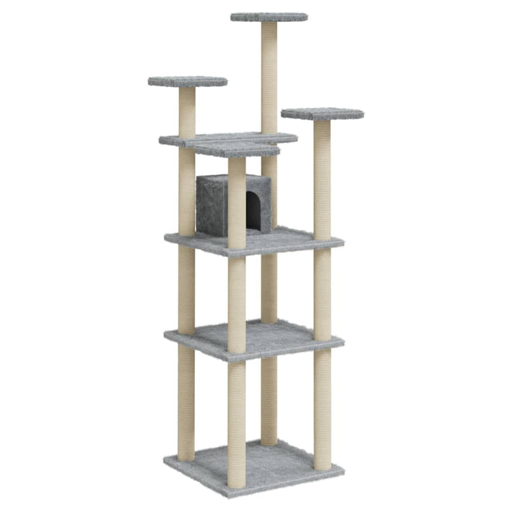 Vidaxl Cat Furniture avec Sisal Scratch Posts 171 cm Gris clair