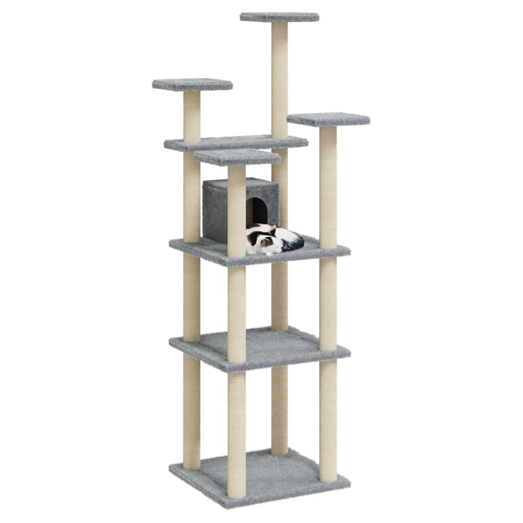 Vidaxl Cat Furniture avec Sisal Scratch Posts 171 cm Gris clair
