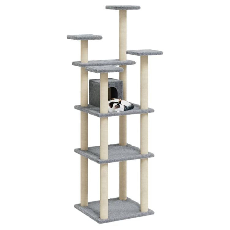 Vidaxl Cat Furniture avec Sisal Scratch Posts 171 cm Gris clair