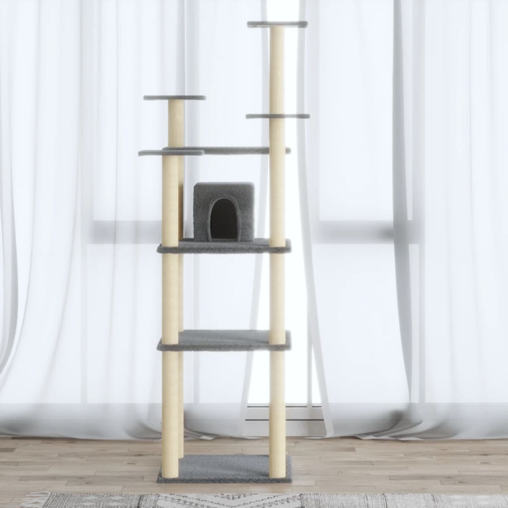 Vidaxl Cat Furniture avec Sisal Scratch Posts 171 cm Gris clair