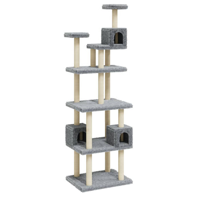 Vidaxl Cat Meubles avec Sisal Scratch Posts 188 cm Gris clair