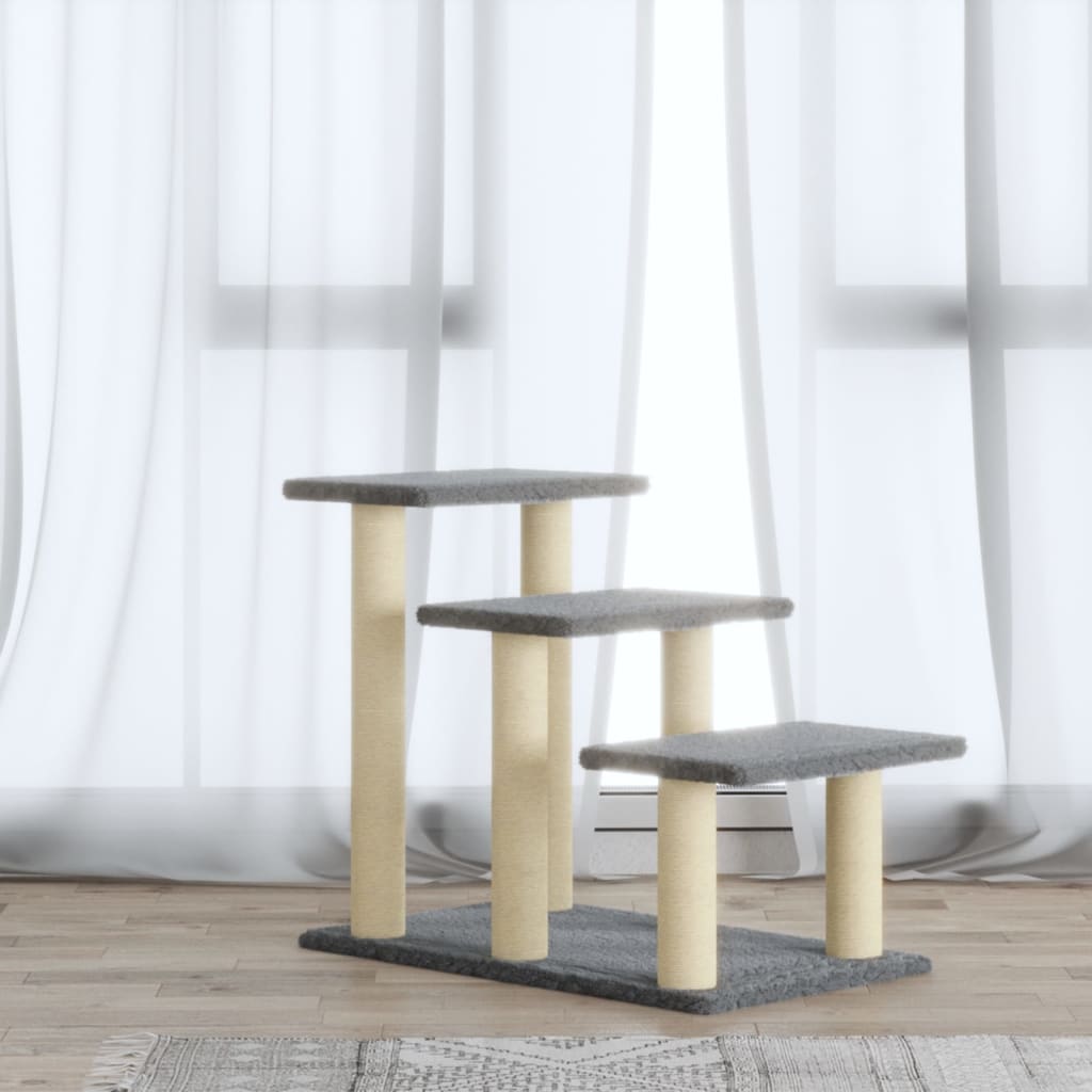 Vidaxl Cat Meubles avec Sisal Scratch Posts 50,5 cm Gris clair