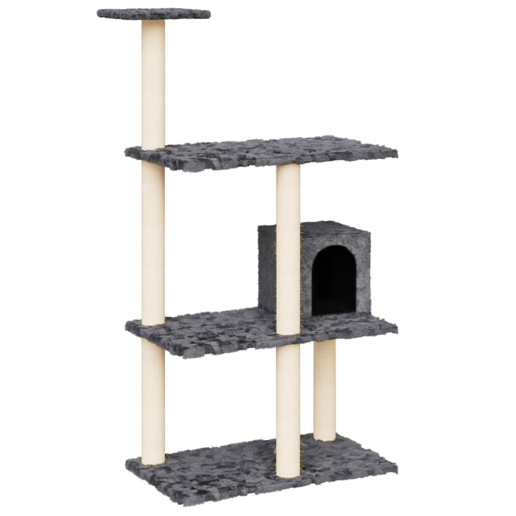 Vidaxl Cat Furniture avec Sisal Scratch Posts 119 cm Gris foncé