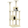 Vidaxl Cat Furniture avec Sisal Scratch Posts 141 cm Crème -Colored
