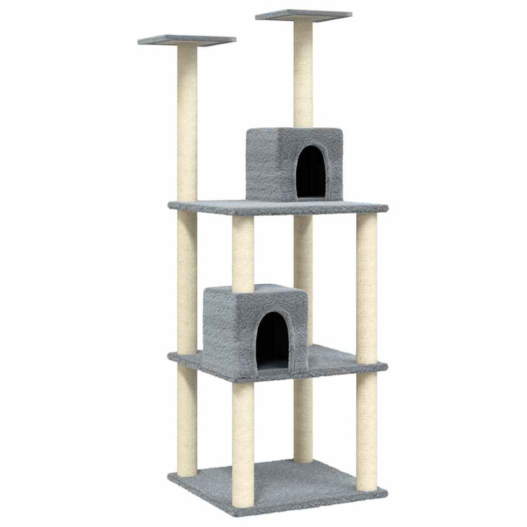 Vidaxl Cat Meubles avec Sisal Scratch Posts 141 cm Gris clair