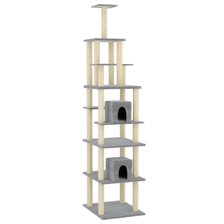Vidaxl Cat Meubles avec Sisal Scratch Posts 216 cm Gris clair