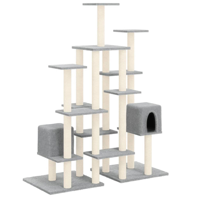 Vidaxl Cat Furniture avec Sisal Scratch Posts 145 cm Gris clair