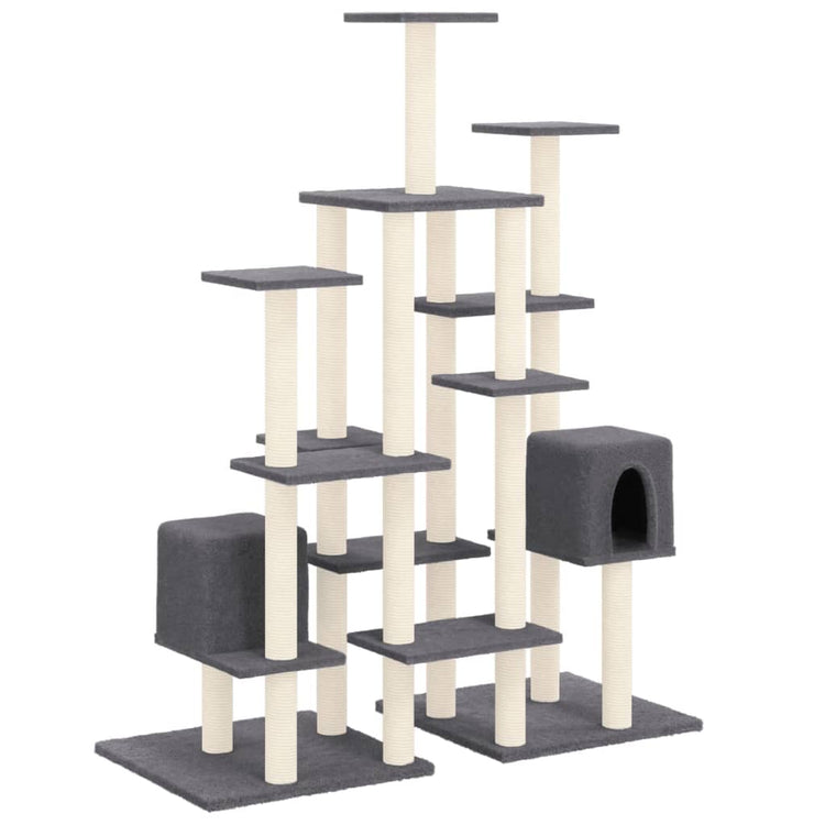 Vidaxl Cat Furniture avec Sisal Scratch Posts 145 cm Gris foncé