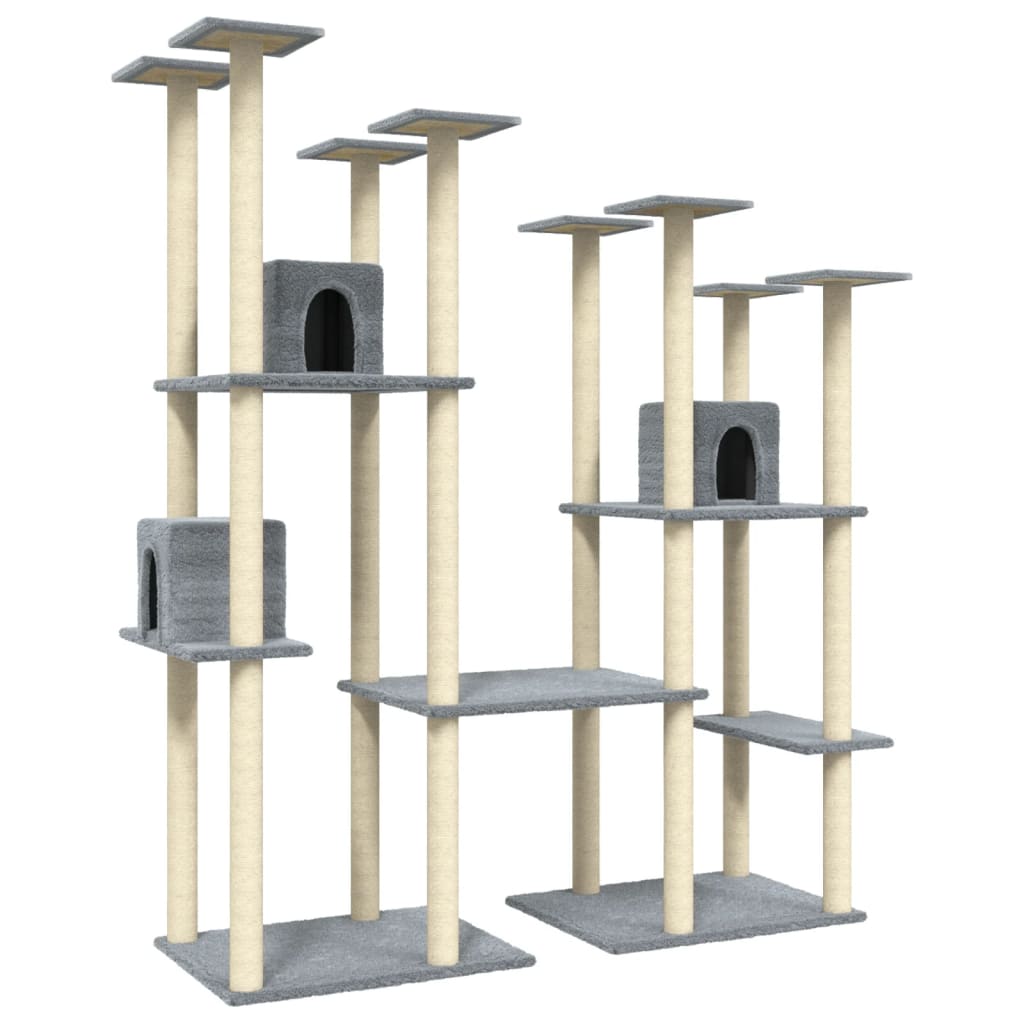 Vidaxl Cat Furniture avec Sisal Scratch Posts 174 cm Gris clair