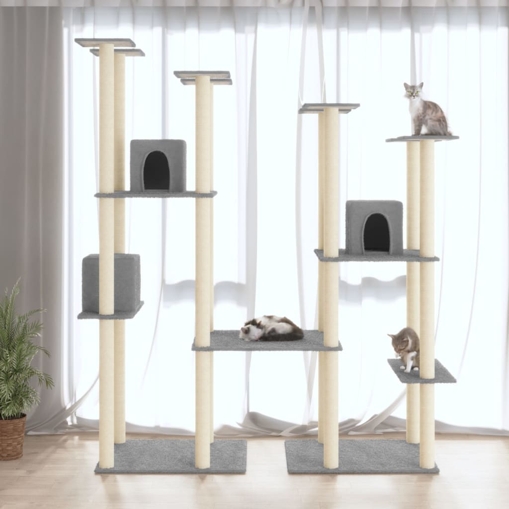 Vidaxl Cat Furniture avec Sisal Scratch Posts 174 cm Gris clair