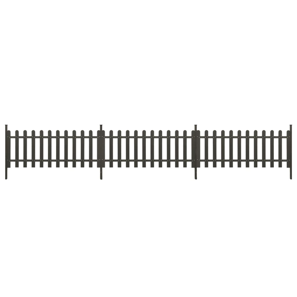 Vidaxxl clôture avec poteaux 3 pcs 614x80 cm hkc