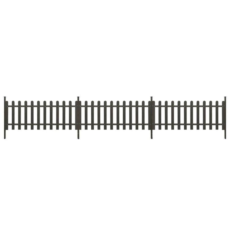 Vidaxxl clôture avec poteaux 3 pcs 614x80 cm hkc