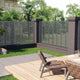 Vidaxl Lamellenhek 180x180 cm hkc gris