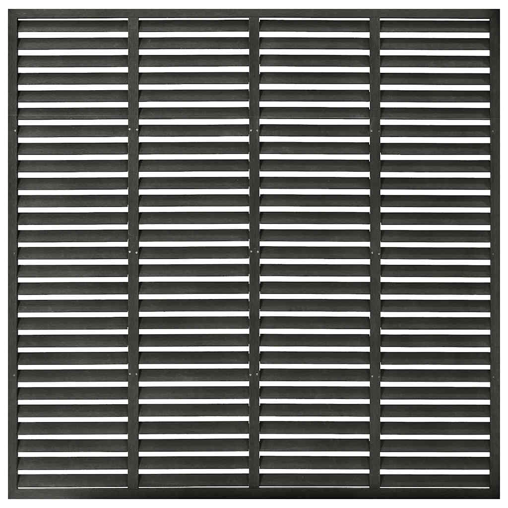 Vidaxl lamellenhek 180x180 cm hkc gris foncé