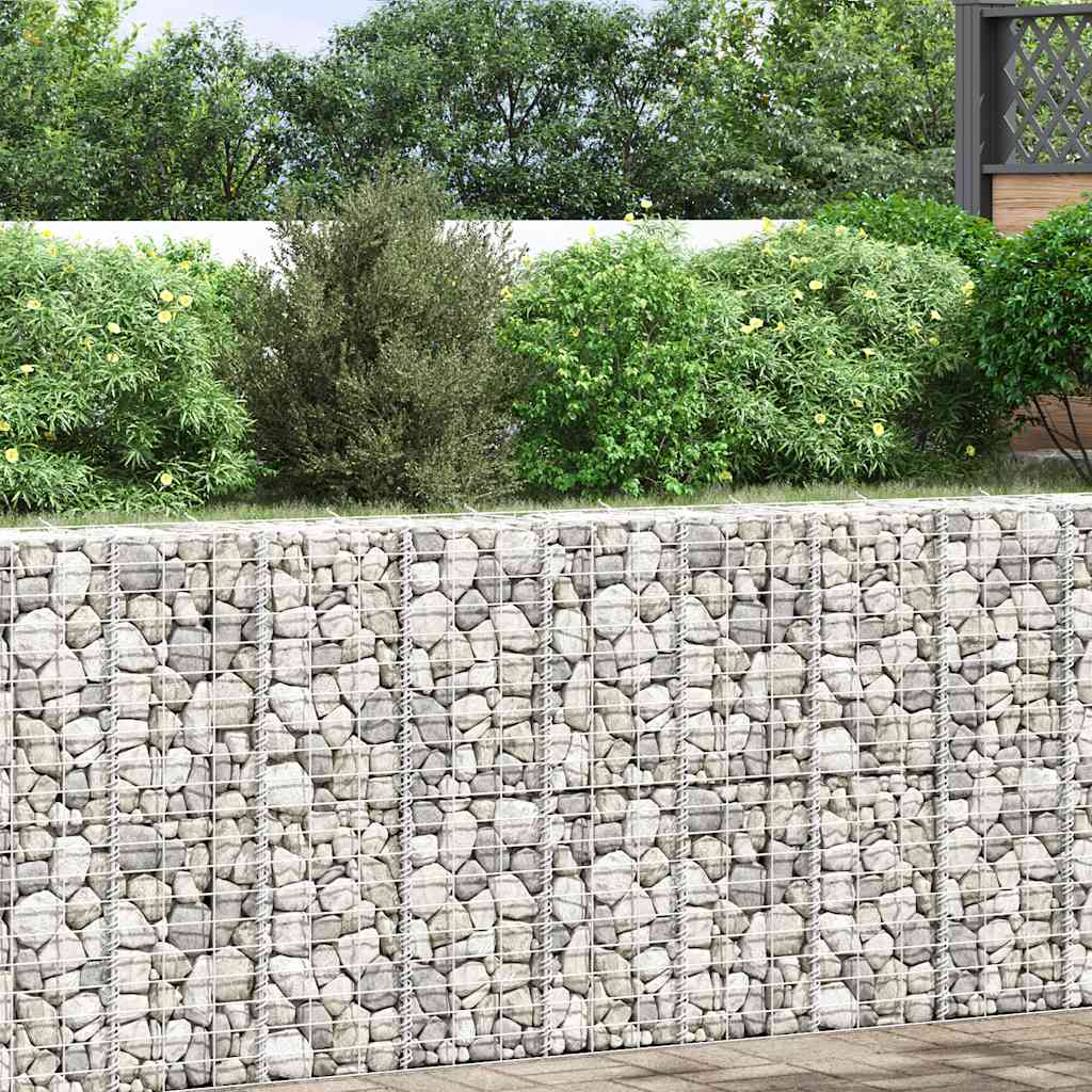 Vidaxx jardinières gabions 3 pcs surélevées 30x30x100 cm fer