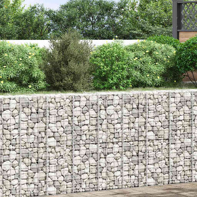 Vidaxx jardinières gabions 3 pcs surélevées 30x30x100 cm fer