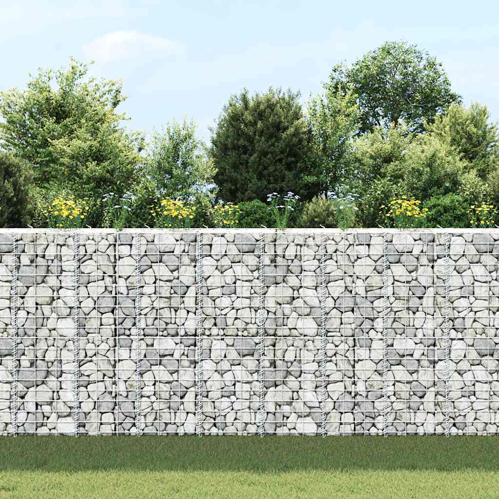 Vidaxx jardinières gabions 3 pcs surélevées 30x30x100 cm fer
