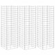 Vidaxx jardinières gabions 3 pcs surélevées 30x30x100 cm fer