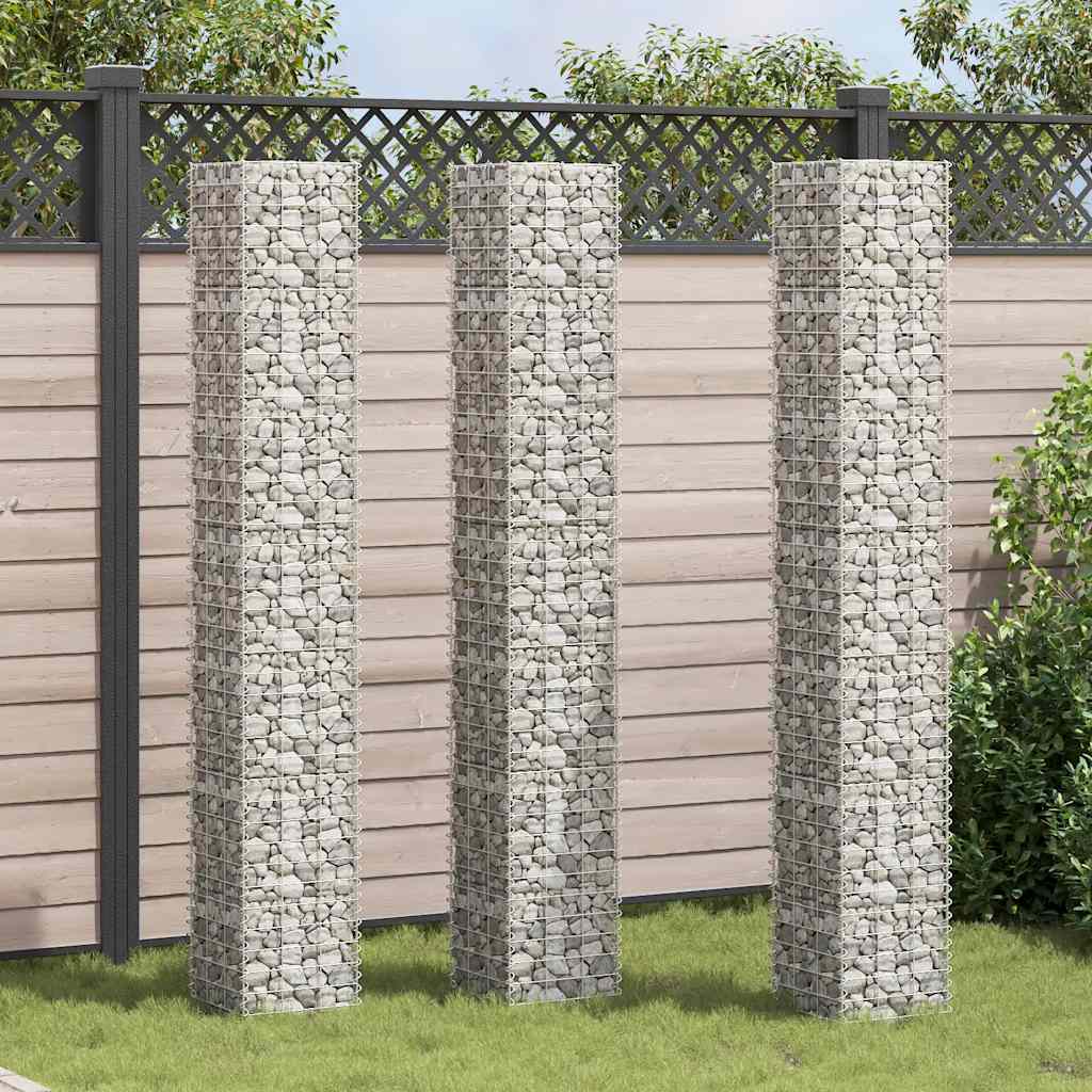 Vidaxl schanskorf jardinières 3 STÉE STÉRÉE 30x30x200 cm fer