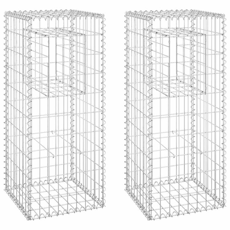 Vidaxl Schanskorf Publies 2 PCS 40x40x100 cm fer